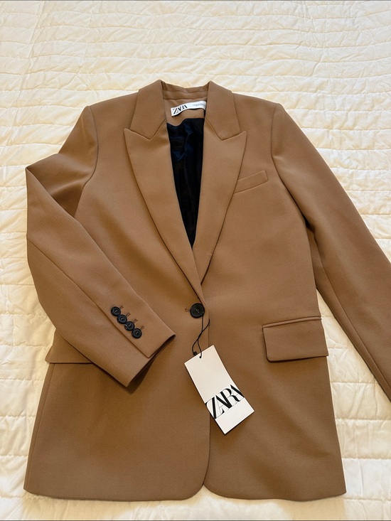 Zara Jackets & Blazers - ZARA Camel Brown Single-Button Blazer